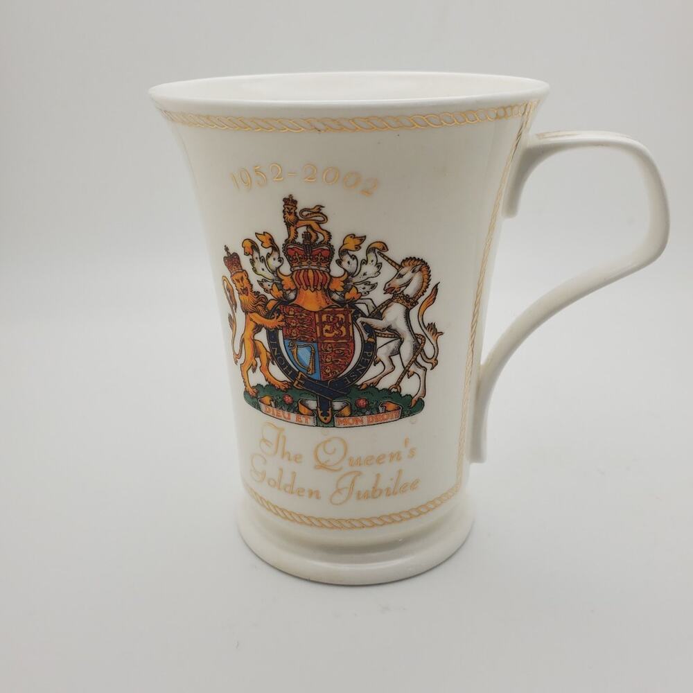 Dunoon Queens Golden Jubilee Bone China Cup 1952-2002